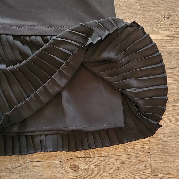 MICHAEL KORS Gorgeous Black Pleated Hem Long Sleeve Dress Large - Picture 5 of 13